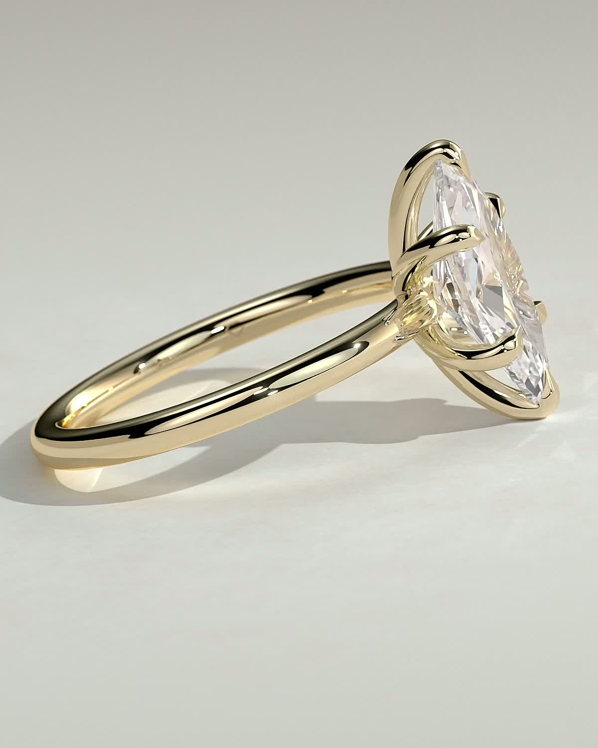 Marquise Solitaire Lab Grown Diamond Engagement Ring