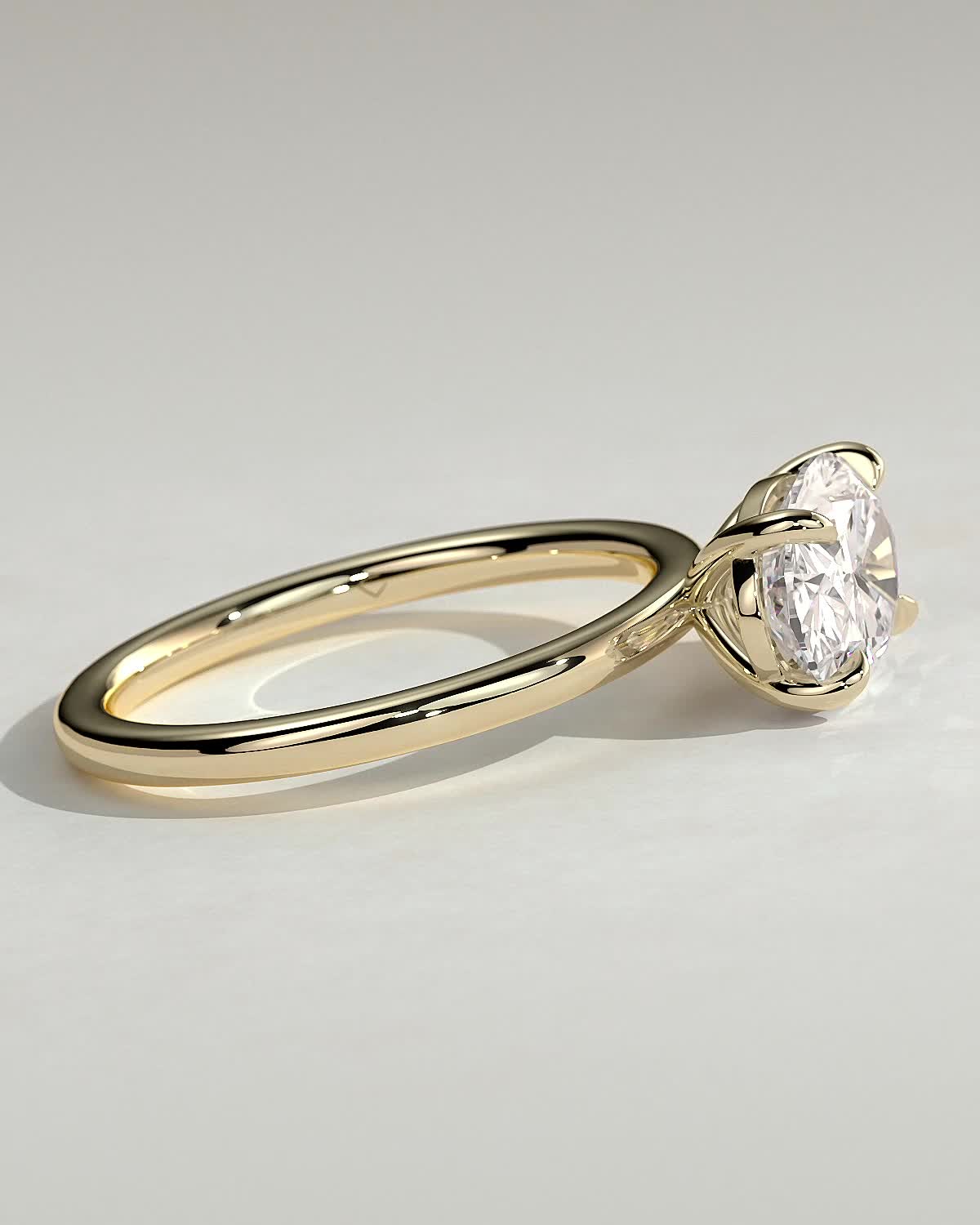 Oval East West Solitaire Lab Grown Diamond Engagement Ring