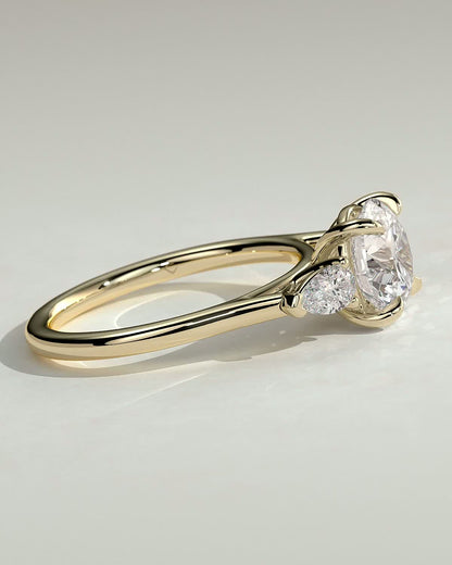 Round Three Stones Lab Grown Diamond Engagement Ring