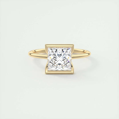 2 CT Princess Solitaire CVD F/VS1 Diamond Engagement Ring 8