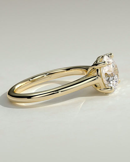 Round Solitaire Lab Grown Diamond Engagement Ring