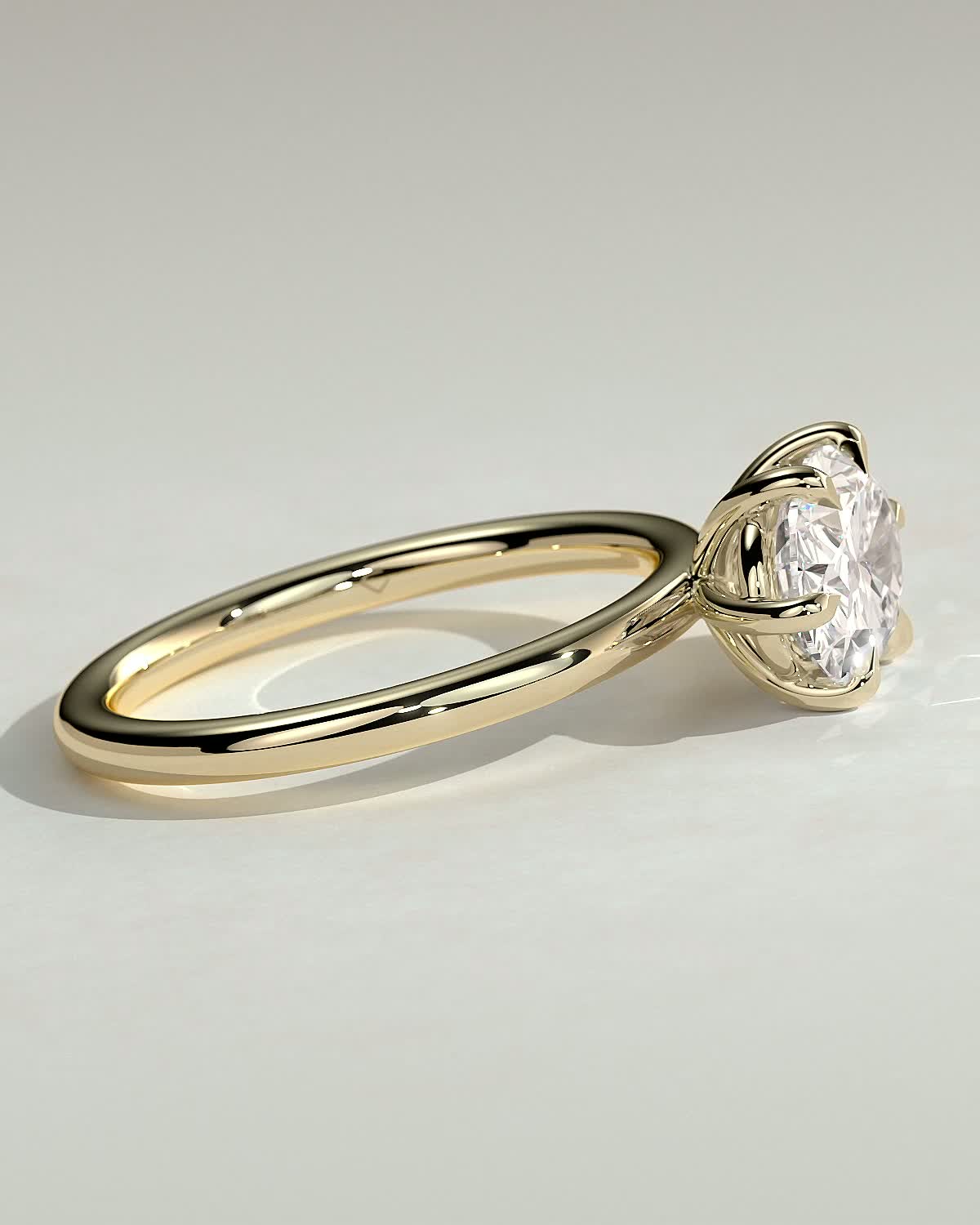 Oval East West Solitaire Lab Grown Diamond Engagement Ring