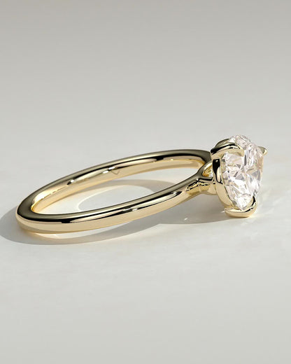 Pear East West Solitaire Lab Grown Diamond Engagement Ring