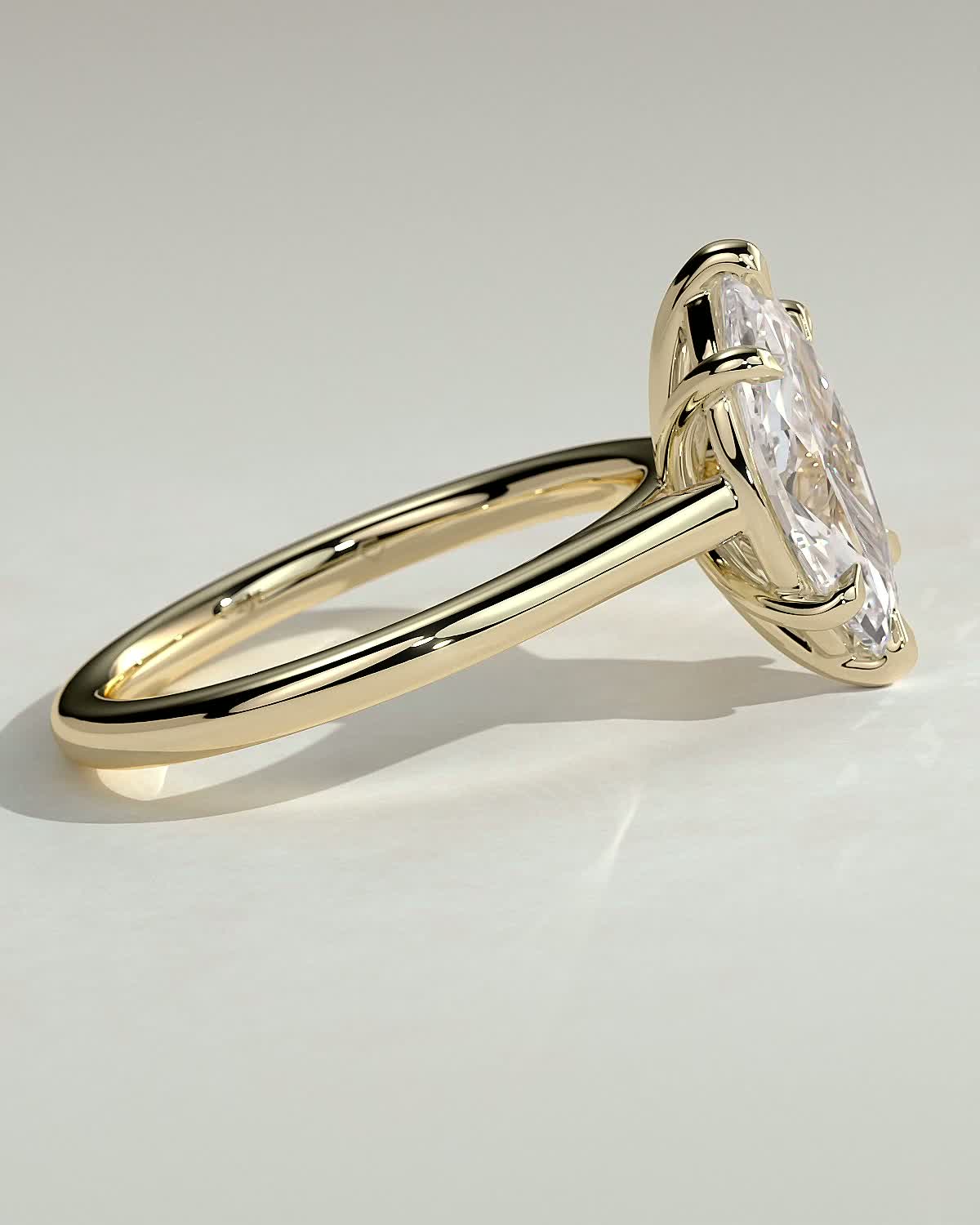 Marquise Solitaire Lab Grown Diamond Engagement Ring