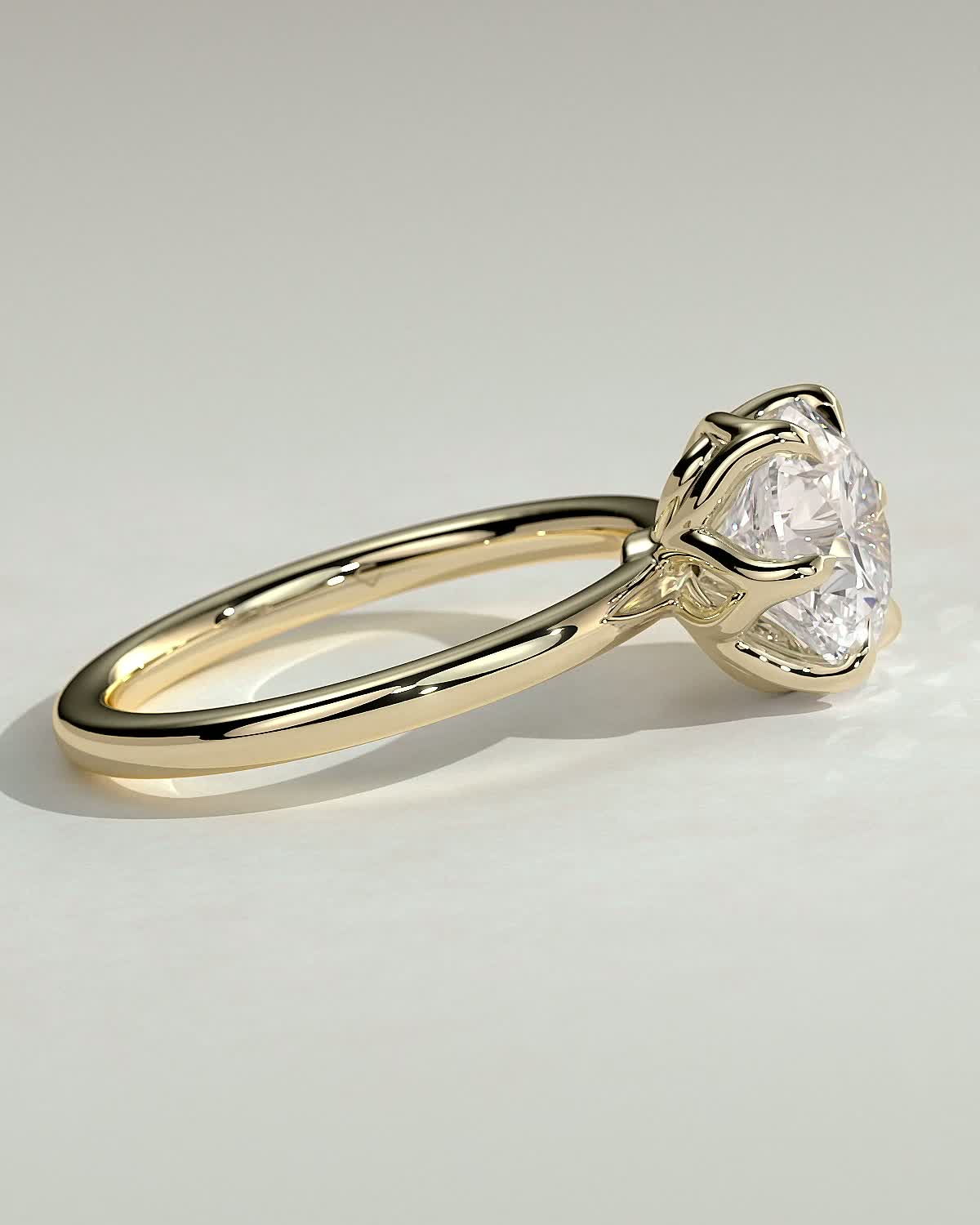 Round Solitaire Lab Grown Diamond Engagement Ring