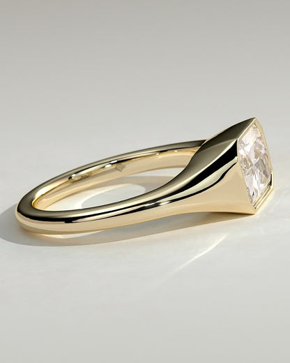 Radiant Signet Solitaire Lab Grown Diamond Engagement Ring