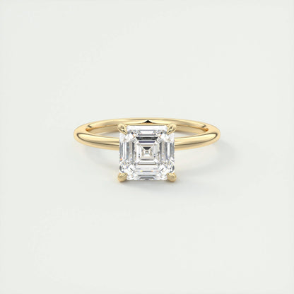 2.03 CT Asscher Cut Solitaire Moissanite Engagement Ring 22