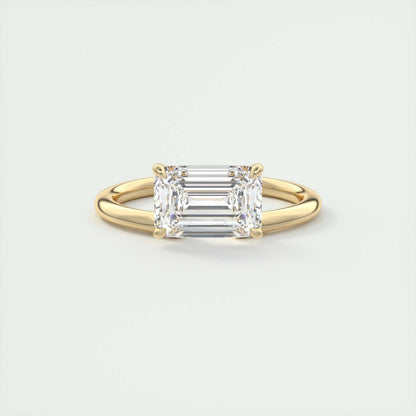 1.91 CT Emerald Cut Solitaire Moissanite Engagement Ring 8