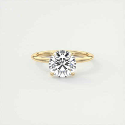 2.0 CT Round Cut Solitaire Moissanite Engagement Ring 8