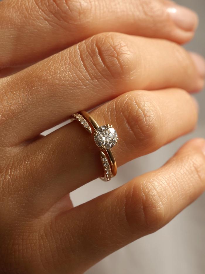 Marquise Cut Cluster Styled Lab Grown Diamond Engagement Ring