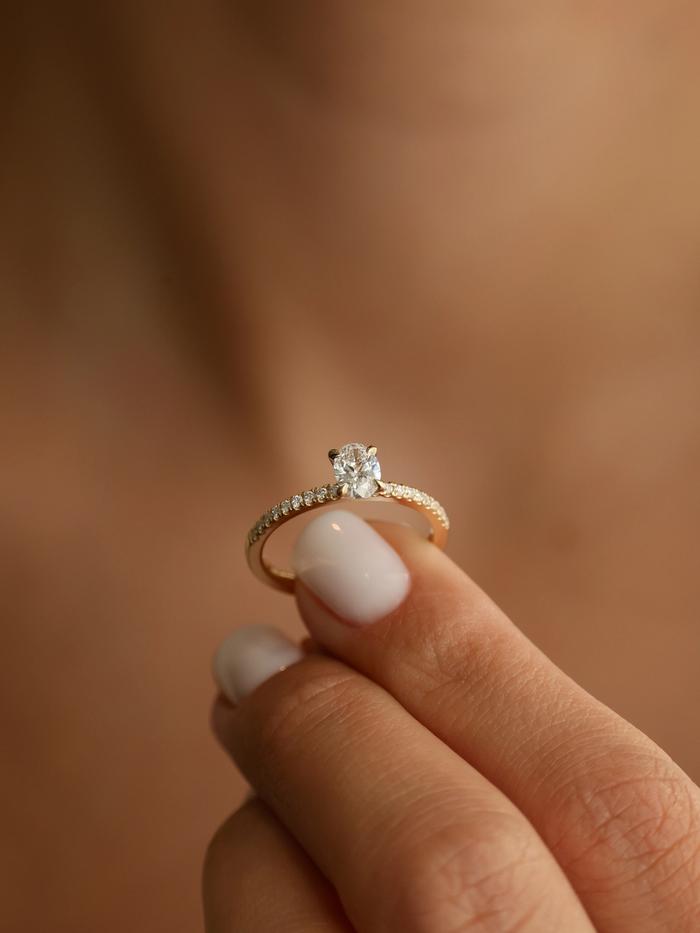 Marquise Cut Cluster Styled Lab Grown Diamond Engagement Ring