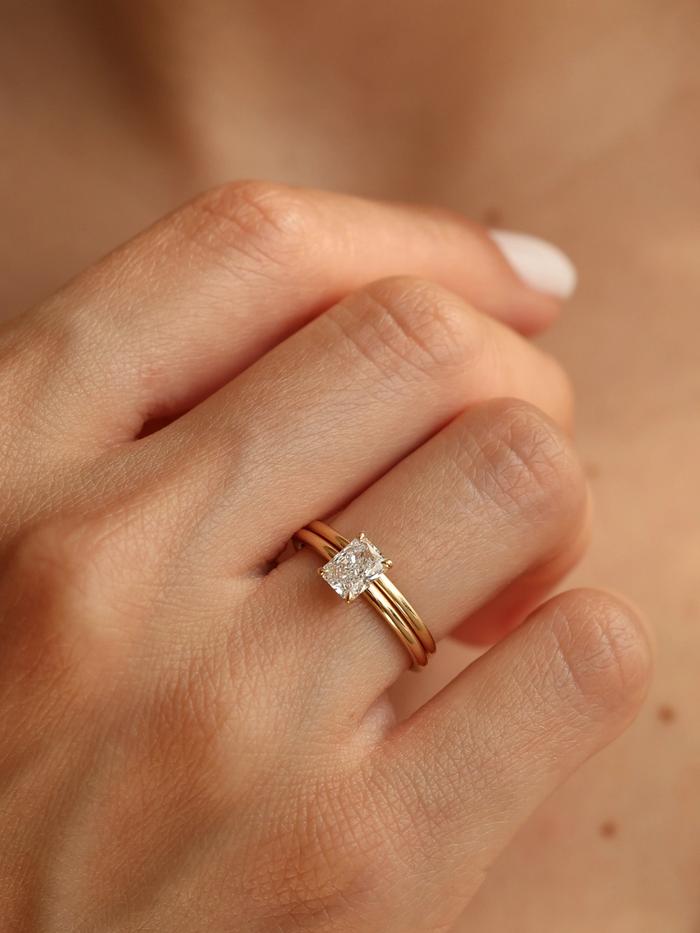 Marquise Cut Cluster Styled Lab Grown Diamond Engagement Ring
