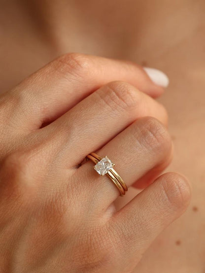 Marquise Cut Cluster Styled Lab Grown Diamond Engagement Ring
