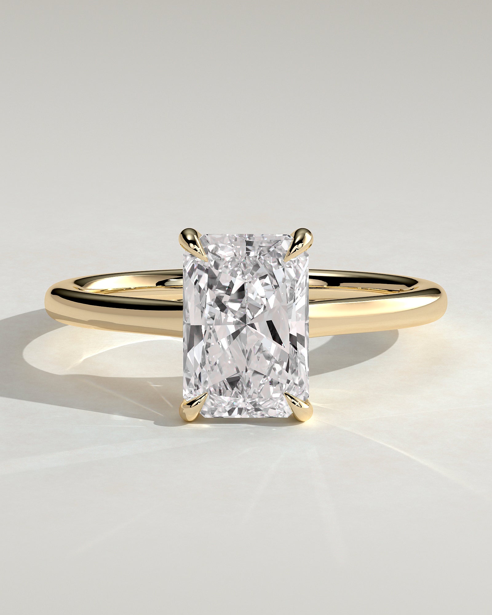 Radiant Solitaire Lab Grown Diamond Engagement Ring