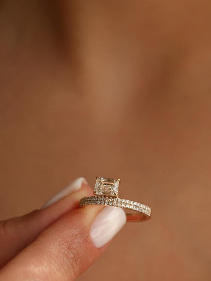 Marquise Cut Cluster Styled Lab Grown Diamond Engagement Ring