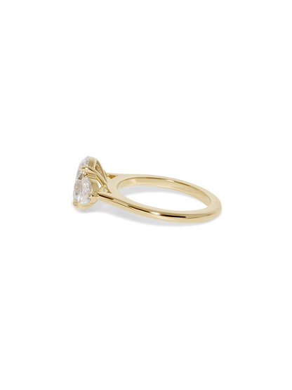 2 CT Round Three Stones Lab Grown Diamond Engagement Ring