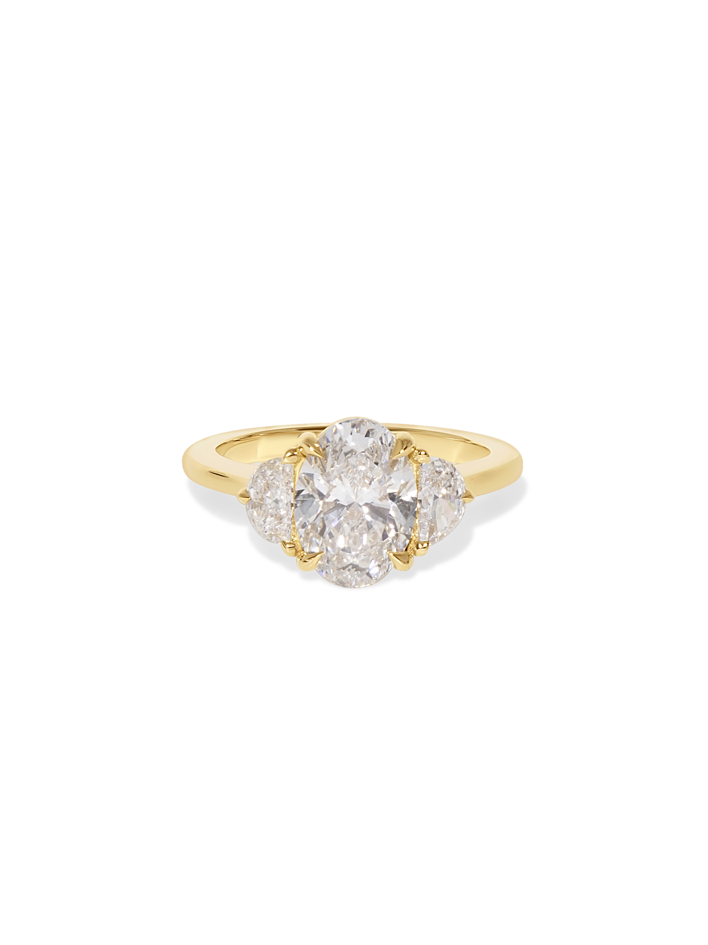 2 CT Round Three Stones Lab Grown Diamond Engagement Ring