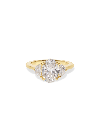 2 CT Round Three Stones Lab Grown Diamond Engagement Ring