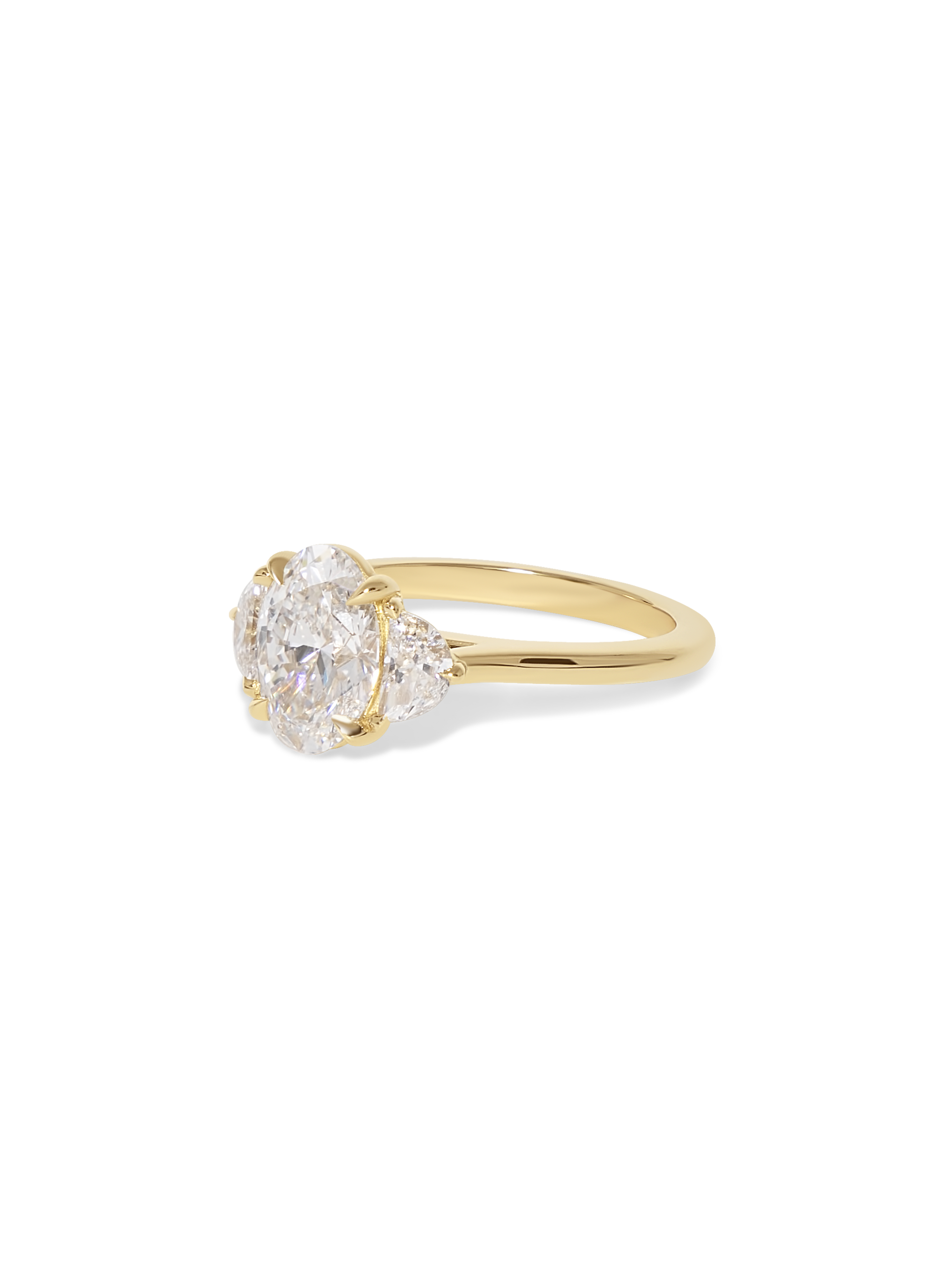 2 CT Round Three Stones Lab Grown Diamond Engagement Ring