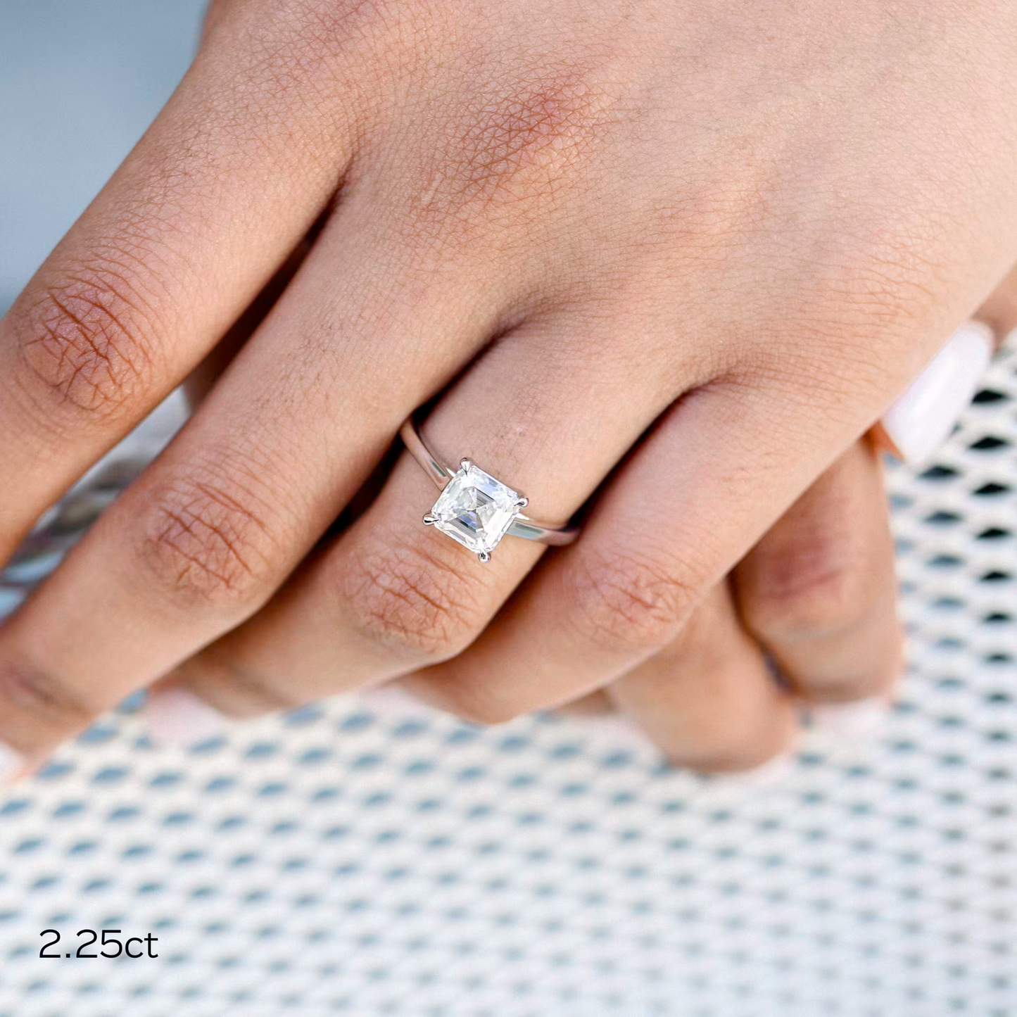 Marquise Cut Cluster Styled Lab Grown Diamond Engagement Ring