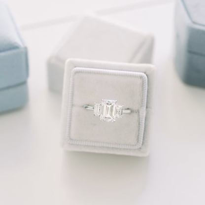 Marquise Cut Cluster Styled Lab Grown Diamond Engagement Ring