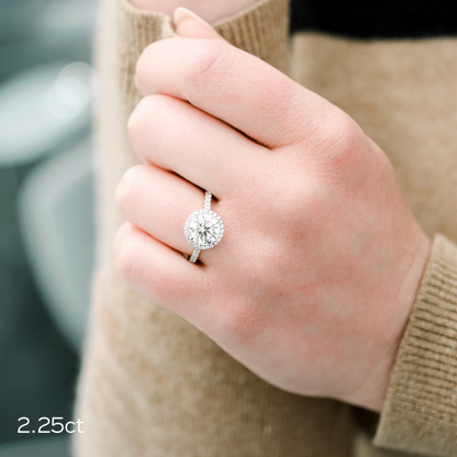 Marquise Cut Cluster Styled Lab Grown Diamond Engagement Ring