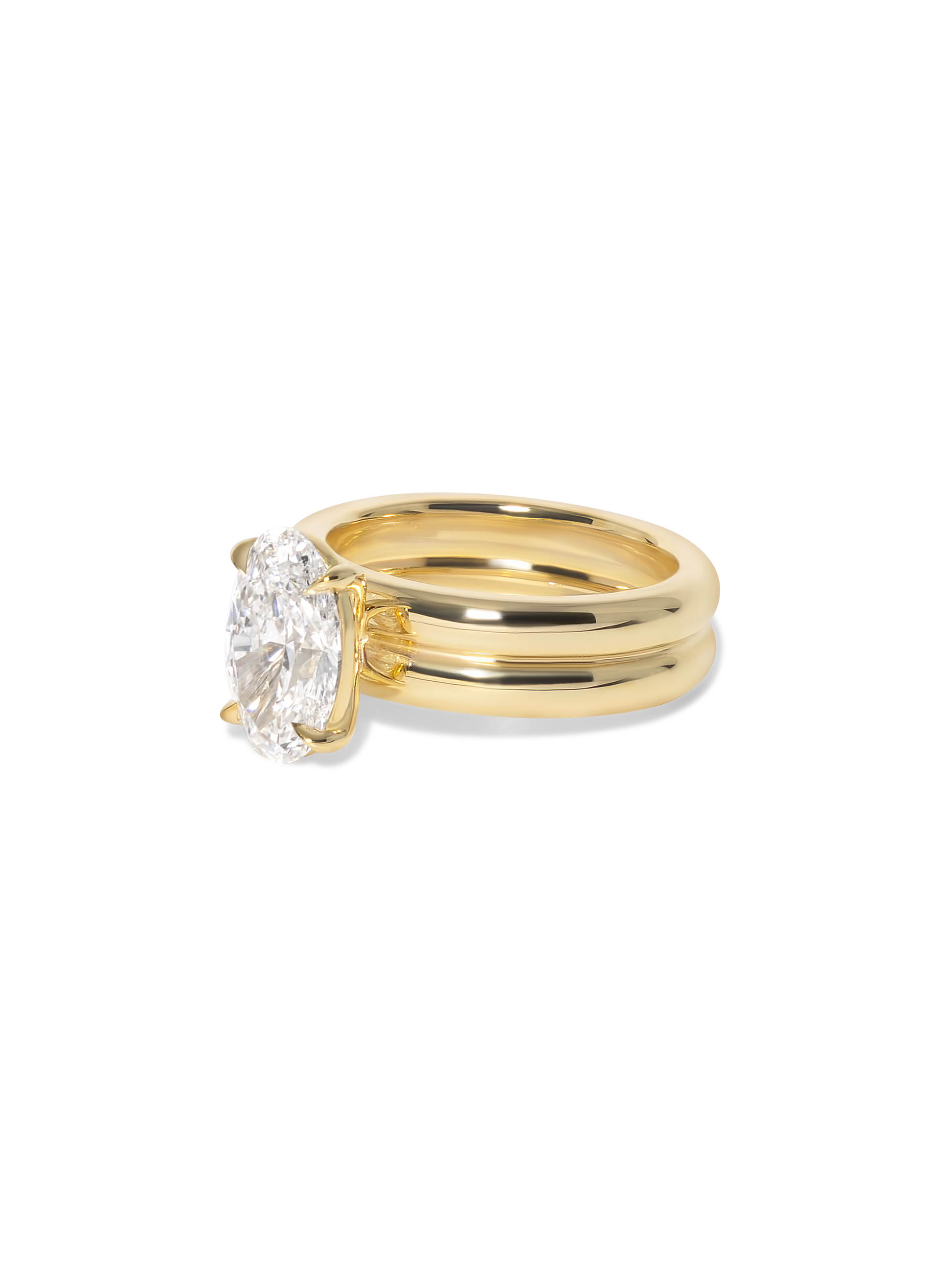 2 CT Round Three Stones Lab Grown Diamond Engagement Ring