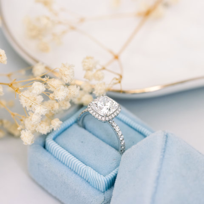 Marquise Cut Cluster Styled Lab Grown Diamond Engagement Ring