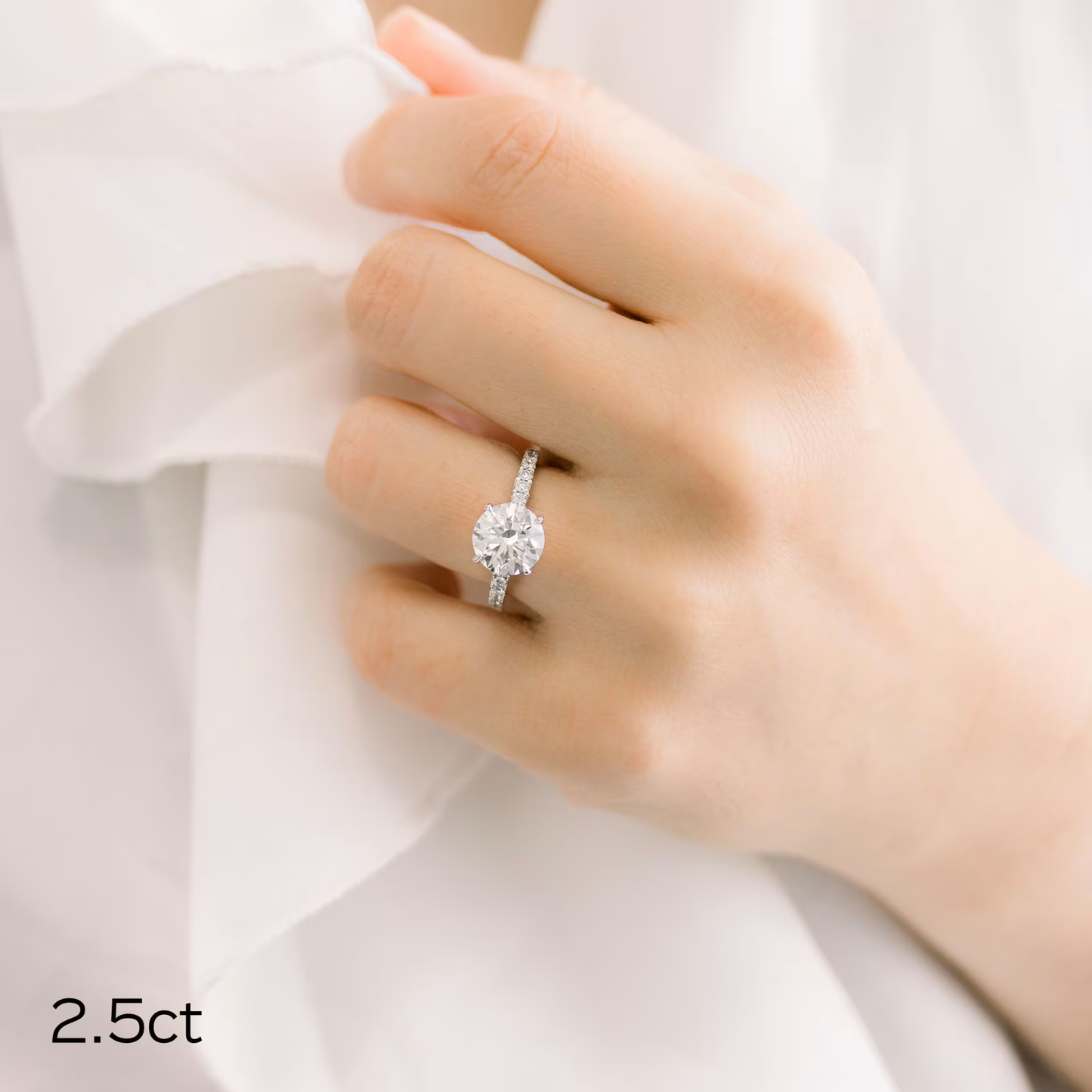 Marquise Cut Cluster Styled Lab Grown Diamond Engagement Ring