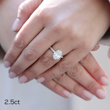 Marquise Cut Cluster Styled Lab Grown Diamond Engagement Ring