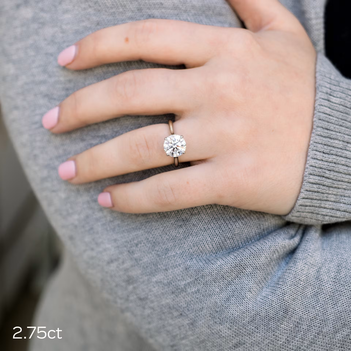 Marquise Cut Cluster Styled Lab Grown Diamond Engagement Ring