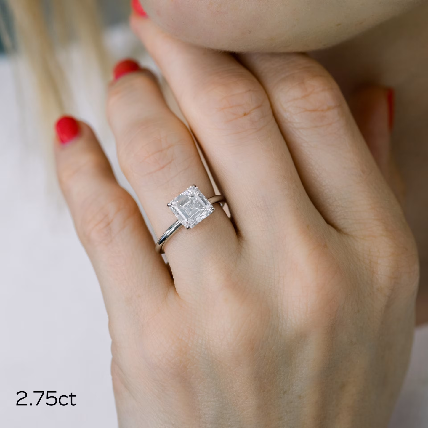 Marquise Cut Cluster Styled Lab Grown Diamond Engagement Ring