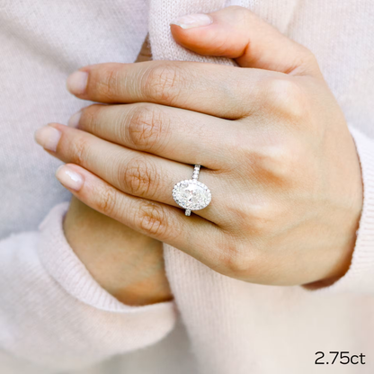 Marquise Cut Cluster Styled Lab Grown Diamond Engagement Ring