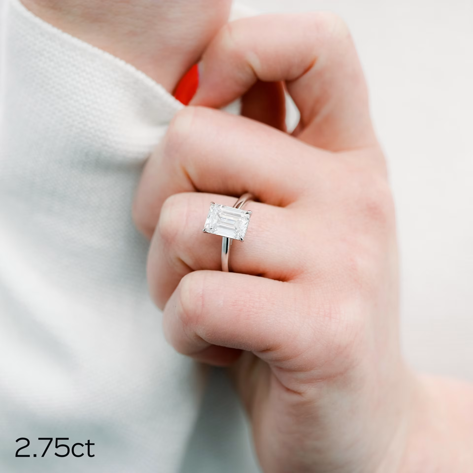 Marquise Cut Cluster Styled Lab Grown Diamond Engagement Ring