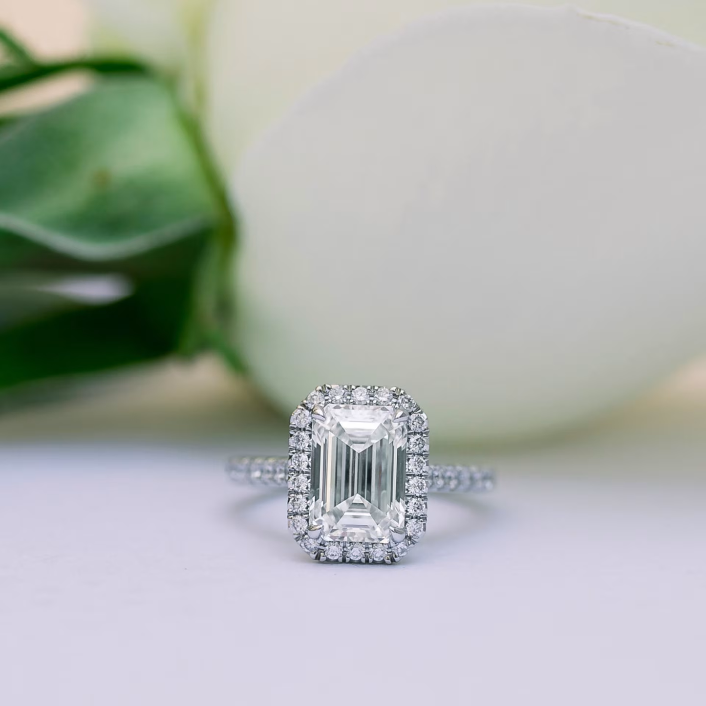 Marquise Cut Cluster Styled Lab Grown Diamond Engagement Ring