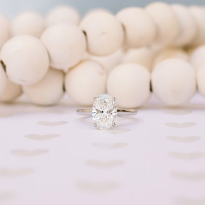 Marquise Cut Cluster Styled Lab Grown Diamond Engagement Ring