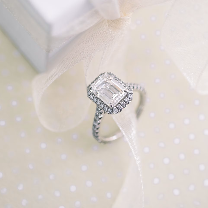 Marquise Cut Cluster Styled Lab Grown Diamond Engagement Ring