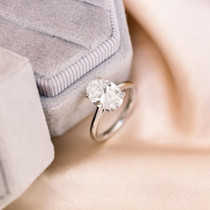 Marquise Cut Cluster Styled Lab Grown Diamond Engagement Ring