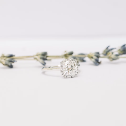 Marquise Cut Cluster Styled Lab Grown Diamond Engagement Ring