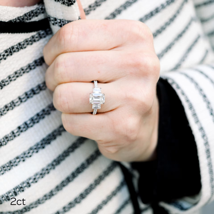 Marquise Cut Cluster Styled Lab Grown Diamond Engagement Ring