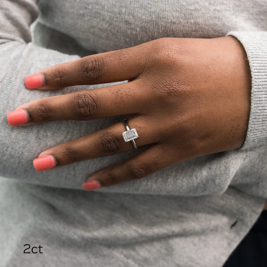 Marquise Cut Cluster Styled Lab Grown Diamond Engagement Ring