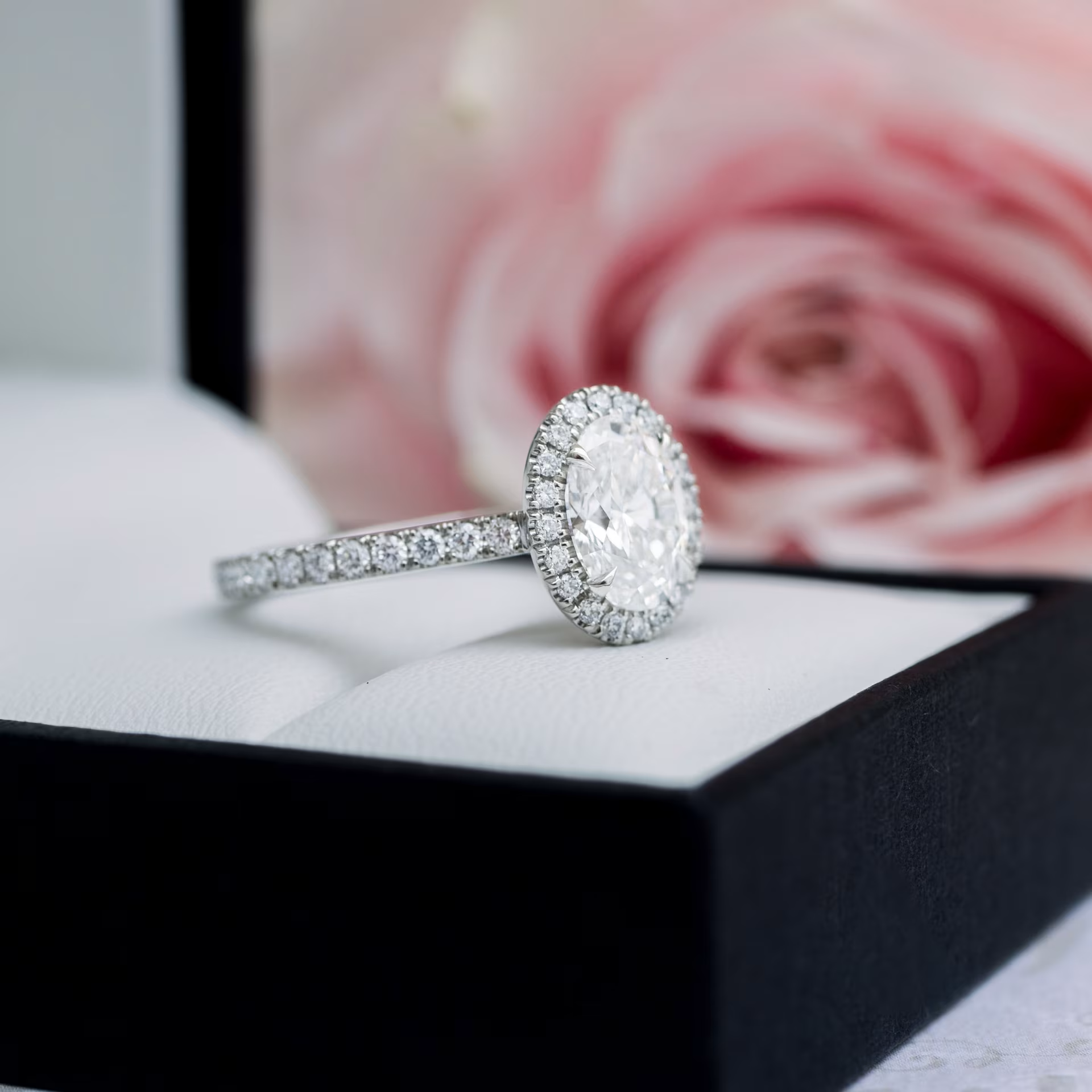 Marquise Cut Cluster Styled Lab Grown Diamond Engagement Ring