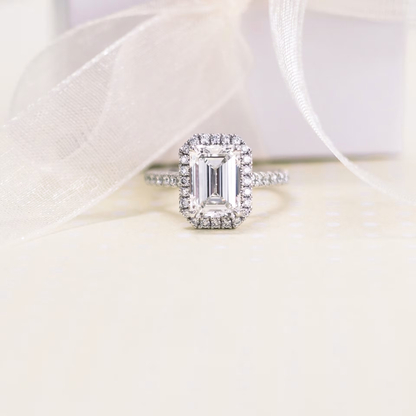 Marquise Cut Cluster Styled Lab Grown Diamond Engagement Ring