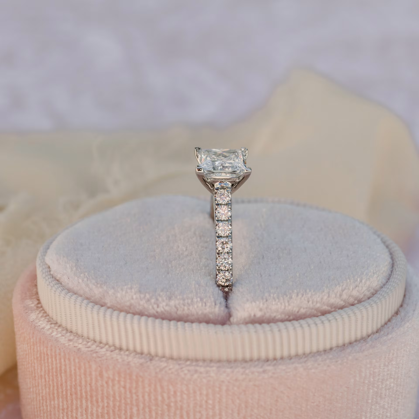 Marquise Cut Cluster Styled Lab Grown Diamond Engagement Ring