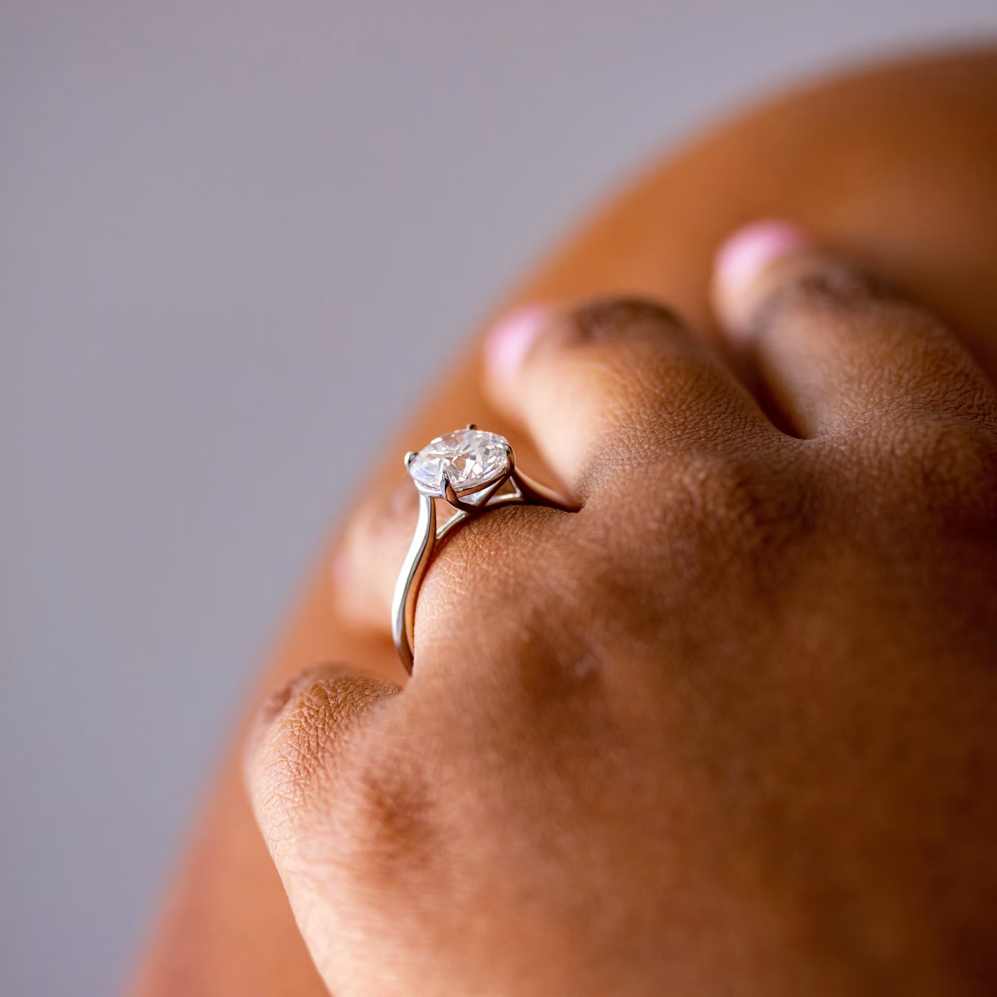 Marquise Cut Cluster Styled Lab Grown Diamond Engagement Ring
