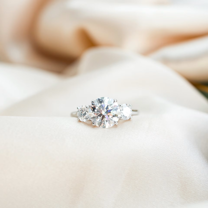 Marquise Cut Cluster Styled Lab Grown Diamond Engagement Ring