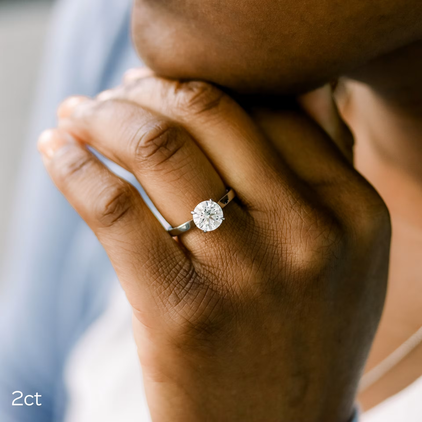 Marquise Cut Cluster Styled Lab Grown Diamond Engagement Ring