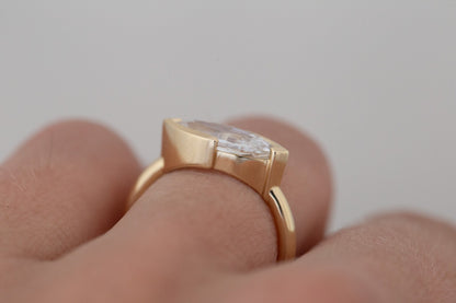 2 CT Round Three Stones Lab Grown Diamond Engagement Ring