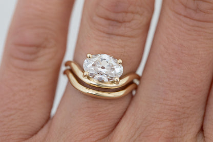 2 CT Round Three Stones Lab Grown Diamond Engagement Ring