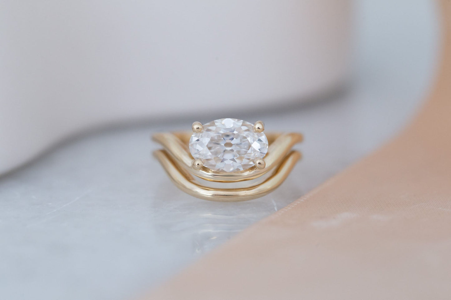 2 CT Round Three Stones Lab Grown Diamond Engagement Ring